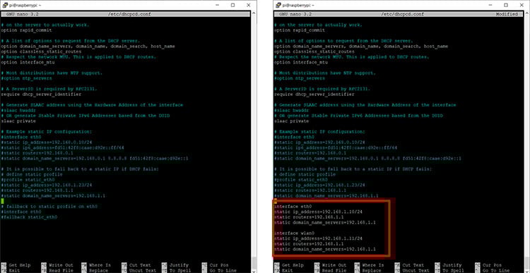 Raspberry Pi Interface WLAN Code