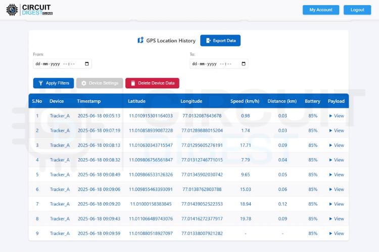 Real Time Location Update On GeoLinker
