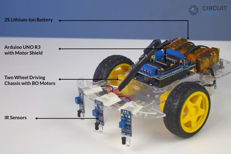 Simple Maze Solving Robot Assembled Image