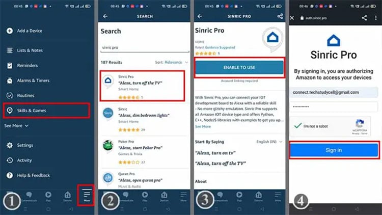 Sinric Pro with Google Home and Alexa