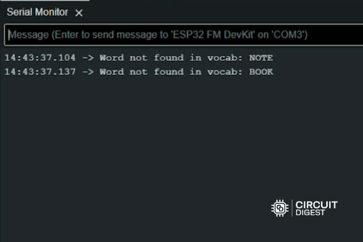Text to speech using ESP32 Serial Monitor interface