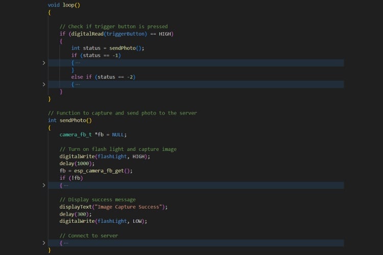 Main Loop Section of Main Code