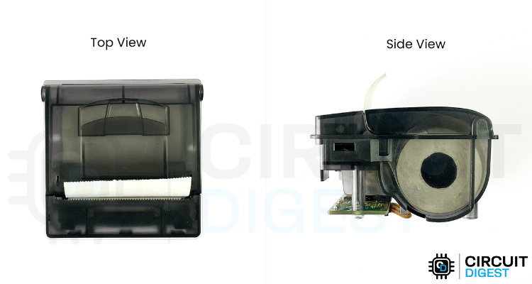 Thermal Printer Top and Side View