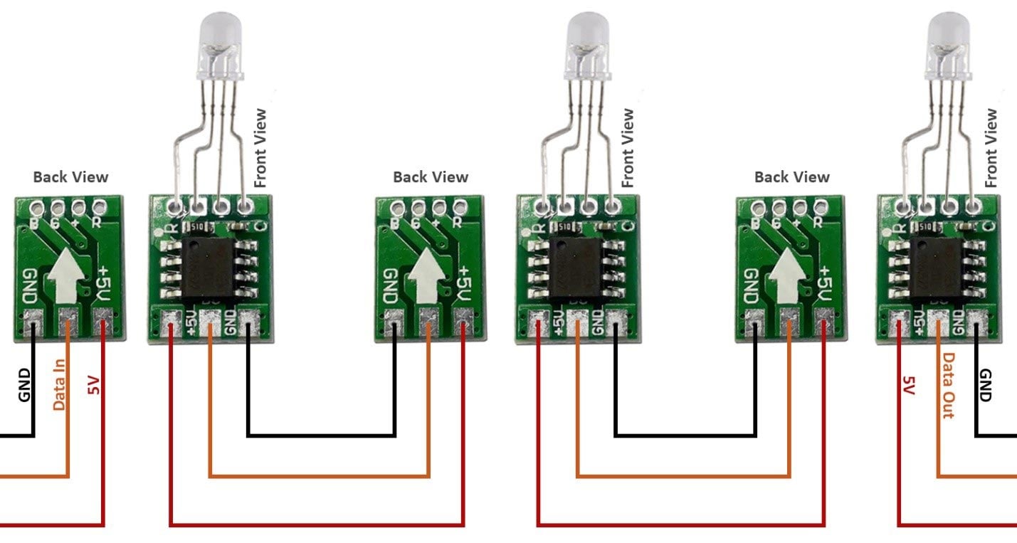 WS2811 LED Driver and RGB LED Circuit