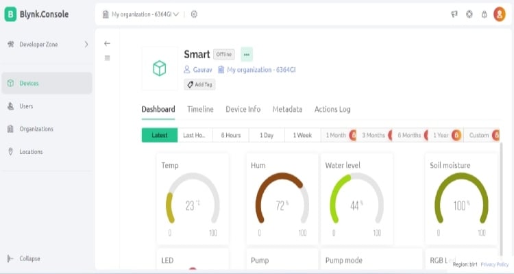 Button Widgets and Gauge Widgets