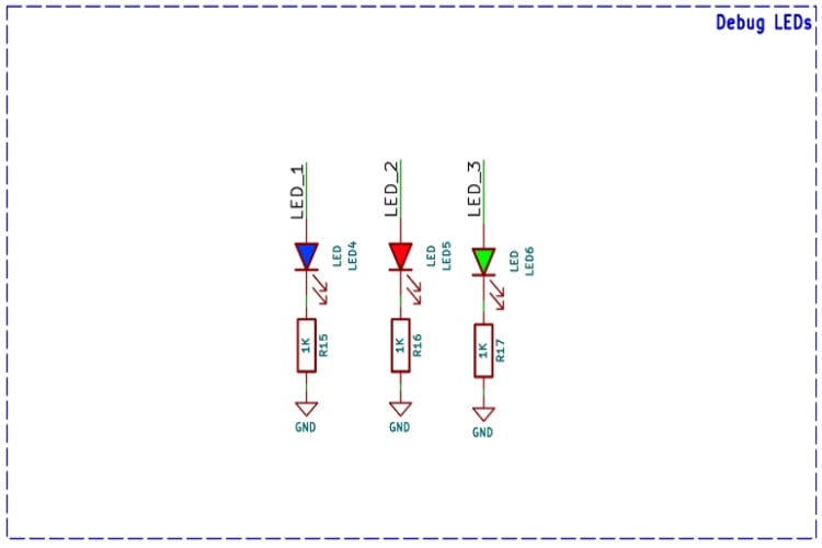 ESP32 drone LED status indicators for debugging and flight status