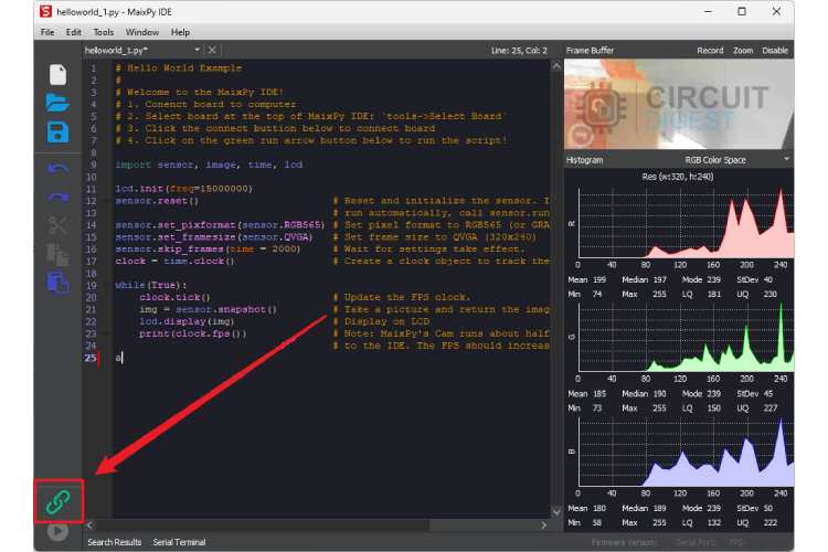 MaixPy IDE Main Window