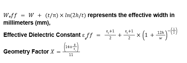 microstrip impedance formula