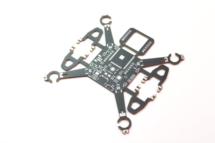 ESP32 drone PCB manufactured board ready for component assembly