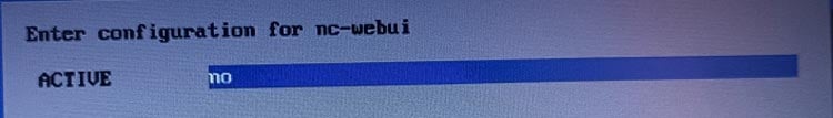 Next Cloud Pi Configuration Tool Select nc-webui Option