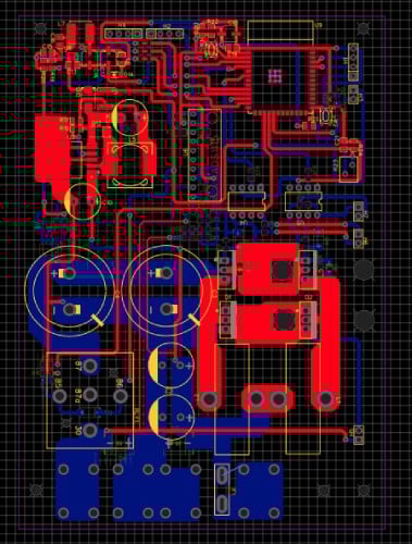 pcb layout for esp32 solar charger