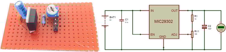 High Current Low Dropout Voltage regulator Circuit using MIC29302