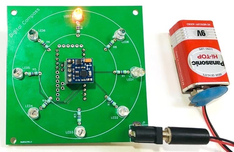 Digital Compass using Arduino and HMC5883L Magnetometer