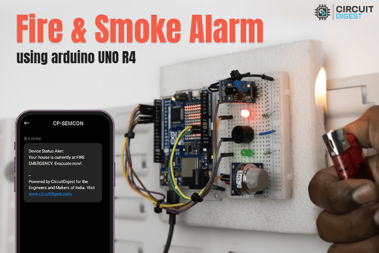 Build a Fire and Smoke Detector with SMS Alert and Arduino