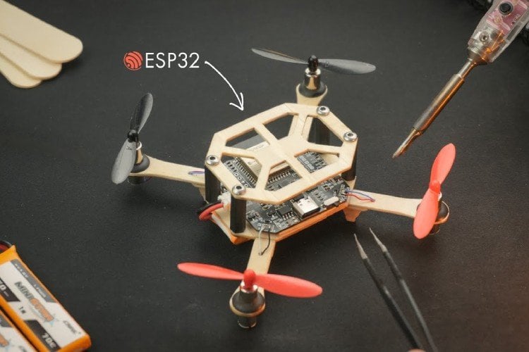 Another Take on DIY ESP32 Drone, Now with Popsicle Sticks