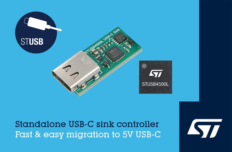 STUSB4500L - Standalone USB-C Sink Controller