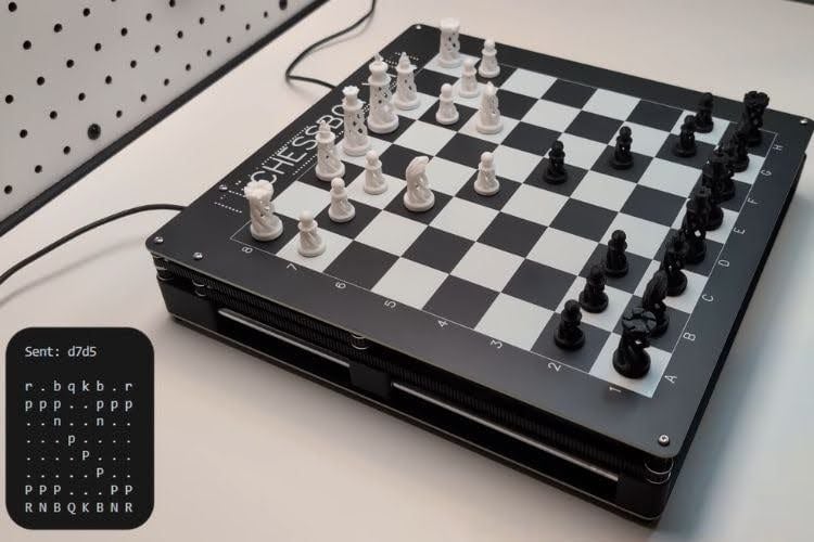 Autonomous Chessboard Moves Pieces on Its Own