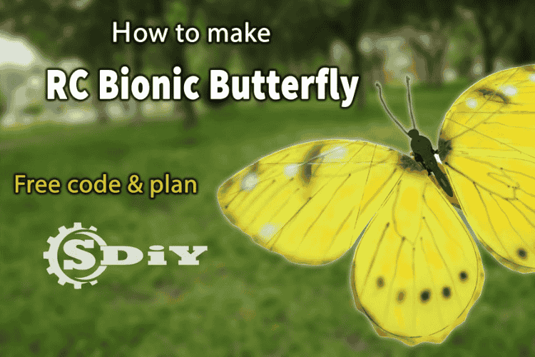 Remote-controlled bionic butterfly model in flight
