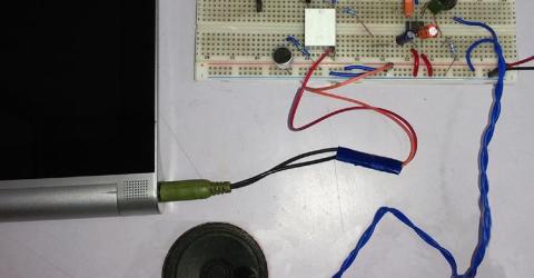 Audio Voice-over circuit using LM386