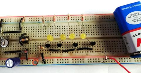 Bike/Car Turning Signal Indicator Circuit using 555 Timer IC