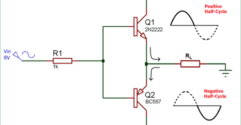 push pull amplifier circuit diagram