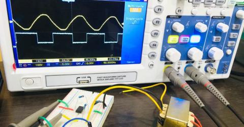 Zero-Crossing Detector Circuit using Op-Amp