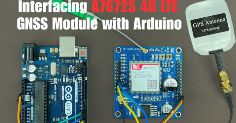 Interfacing A7672S 4G LTE with Arduino