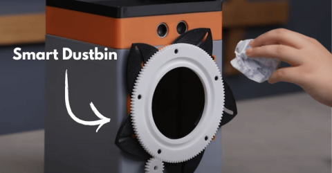 Smart Dustbin with Iris Lid