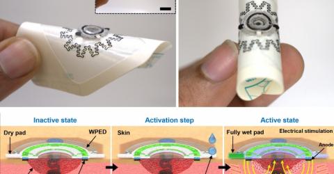 Water-Powered Electric Band-Aid Speeds Up Wound Healing