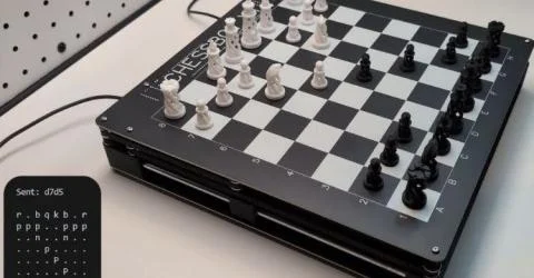 Autonomous Chessboard Moves Pieces on Its Own