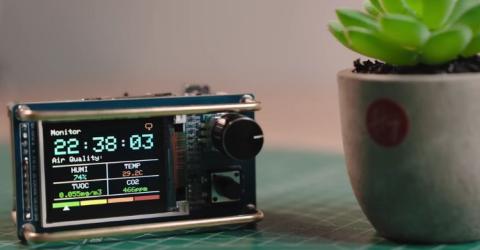 Smart clock with Air quality monitoring, Pomodoro timer, Alarm and a mini retro game