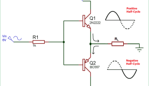 push pull amplifier circuit diagram