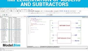 Implementation of Adders and Subtractors in VHDL using ModelSim
